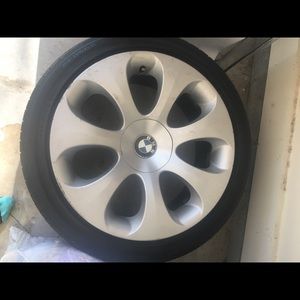 Set of four BMW rims and tires. Bridgestone